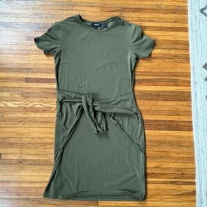 Theory Dakui Rubric Tie-Waist T-Shirt Dress